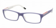 Prada PS 11AV Eyeglasses Eyeglasses - GRS1O1 TOP DENIM/WHITE DEMO LENS