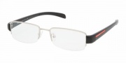 Prada PS 55AV Eyeglasses Eyeglasses - 1AP1O1 SILVER DEMI MATTE DEMO LENS