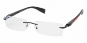 Prada PS 56BV Eyeglasses Eyeglasses - 1AP1O1 SILVER DEMI MATTE DEMO LENS