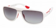 Prada PS 04MS Sunglasses Sunglasses - AAI3M1 WHITE DEMI SHINY GRAY GRADIENT