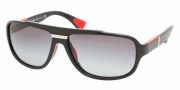 Prada PS 04MS Sunglasses Sunglasses - 1AB3M1 BLACK+BLACK RUBBER GRAY GRADIENT