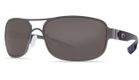 Costa Del Mar Grand Isle Sunglasses - Gunmetal Frame Sunglasses - Gray Glass / Costa 400