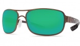 Costa Del Mar Grand Isle Sunglasses - Gold Frame Sunglasses - Green Mirror Glass / Costa 400