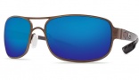 Costa Del Mar Grand Isle Sunglasses - Gold Frame Sunglasses - Blue Mirror Glass / Costa 400