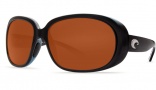 Costa Del Mar Hammock Sunglasses - Black Frame Sunglasses - Green Mirror / 580G