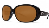 Costa Del Mar Hammock Sunglasses - Black Frame Sunglasses - Amber / 400G