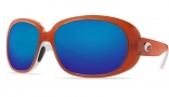 Costa Del Mar Hammock Sunglasses Salmon/White Frame Sunglasses - Gray CR-39 / Costa 400