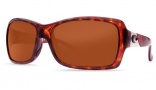 Costa Del Mar Islamorada Sunglasses - Tortoise Frame Sunglasses - Silver Mirror Glass / Costa 580
