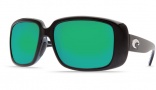 Costa Del Mar Little Harbor Sunglasses - Black Frame Sunglasses - Amber CR-39 / Costa 400
