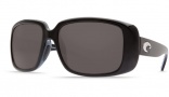 Costa Del Mar Little Harbor Sunglasses - Black Frame Sunglasses - Gray Glass / Costa 400