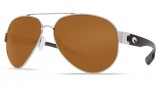 Costa Del Mar South Point Sunglasses - Palladium Frame Sunglasses - Amber Glass / Costa 400