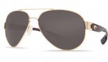 Costa Del Mar South Point Sunglasses - Gold Frame Sunglasses - Gray Glass / Costa 580