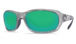 Costa Del Mar Tag Sunglasses - Silver Frame Sunglasses - Amber CR-39 / Costa 400