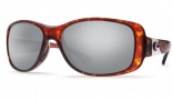 Costa Del Mar Tippet Sunglasses - Tortoise Frame Sunglasses - Blue Mirror Glass / Costa 580