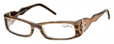 Roberto Cavalli RC0483 Eyeglasses Eyeglasses - 045 - Melange light brown- beige leather insert iguana effect, rose gold logo