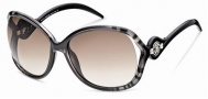 Roberto Cavalli RC575S Sunglasses Sunglasses - 05F Black, Brown, Transparent, gradient brown lenses