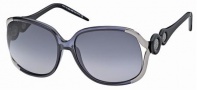 Roberto Cavalli RC589S Sunglasses Sunglasses - 20F Gold, Black, Violet, gradient gray lenses