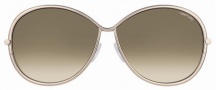 Tom Ford FT0180 Iris Sunglasses Sunglasses - 34P Rose Gold Brown/Brown Shaded