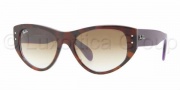 Ray-Ban RB4152 Sunglasses Vagabond Sunglasses - 106651 Top Violet Gradient / Havana Crystal / Brown Gradient