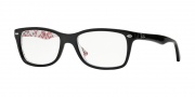 Ray-Ban RX5228 Eyeglasses Eyeglasses - 5014  TOP BLACK ON TEXTURE WHITE DEMO LENS