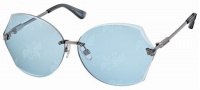 Swarovski SK0004 Sunglasses Sunglasses - 08V Silver/Azure Lens