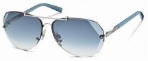 Swarovski SK0006 Sunglasses Sunglasses - 16W Silver/Azure Lens