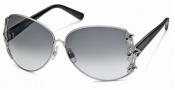 Swarovski SK0010 Sunglasses Sunglasses - 16B Silver/Smoke lens