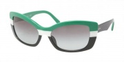 Prada PR 03NS Sunglasses Sunglasses - BF13M1 Top Mimetic Ruby / Ruby Gray Gradient