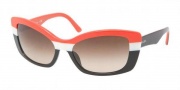 Prada PR 03NS Sunglasses Sunglasses - BF36S1 Top Mimetic Burnt / Caramel Brown Gradient