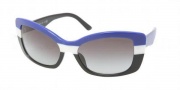 Prada PR 03NS Sunglasses Sunglasses - DAM3M1 Green-Ivory-Black / Gray Gradient
