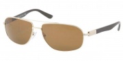 Prada PR 57NS Sunglasses Sunglasses - ZVN8C1 Pale Gold Crystal / Brown