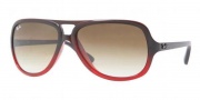 Ray-Ban RB4162 Sunglasses Sunglasses - 837/51 Dark Brown-Gradient Red / Crystal Brown Gradient