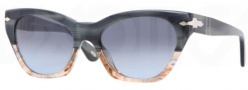 Persol PO 2998S Sunglasses Sunglasses - 951/86 Blue Striped Red / Green Gray Gradient