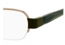 Liz Claiborne 337 Eyeglasses Eyeglasses - OJTT Light Gold Olive Horn 