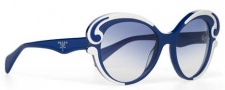 Prada PR 28NS Sunglasses Sunglasses - CAS8Z1 Top Ivory-Blue / Blue Gradient