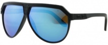 Black Flys Sunglasses Fly Mamba (Mirror Lens) Sunglasses - Shiny Black / Blue Mirror