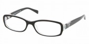 Prada PR 10NV Eyeglasses Eyeglasses - ABY1O1 Top Black Serigraphy