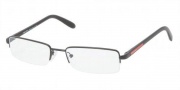 Prada Sport PS 57BV Eyeglasses Eyeglasses - 1BO1O1 Demi Shiny Black 