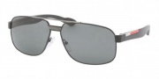 Prada Sport PS 54MS Sunglasses Sunglasses - 1BO1A1 Black Demi Shiny / Gray