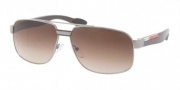 Prada Sport PS 54MS Sunglasses Sunglasses - 5AV6S1 Gunmetal / Brown Gradient
