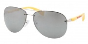 Prada Sport PS 56MS Sunglasses Sunglasses - GKD7W1 Yellow / Gray Silver Mirror