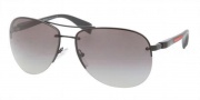 Prada Sport PS 56MS Sunglasses Sunglasses - 1BO3M1 Demi Shiny Black / Gray Gradient