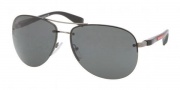 Prada Sport PS 56MS Sunglasses Sunglasses - 5AV1A1 Gunmetal / Gray