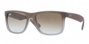 Ray-Ban RB4165 Sunglasses - Justin Sunglasses - 854/7Z Rubber Brown on Grey / Green Gradient