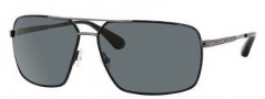 Marc by Marc Jacobs MMJ 214/P/S Sunglasses Sunglasses - OH9B Shiny Black Dark Ruthenium (RA Gray Polarized Lens)