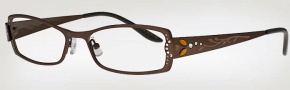 Caviar 1731 Eyeglasses Eyeglasses - (16) Brown w/ Clear/Topaz Crystal Stones