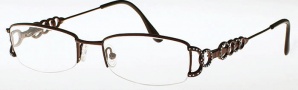 Caviar 2323 Eyeglasses Eyeglasses - (16) Brown w/ Clear Crystal Stones 