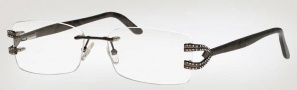 Caviar 2324 Eyeglasses Eyeglasses - (16) Brown w/ Clear Crystal Stones