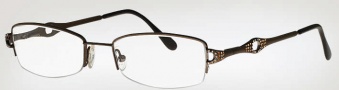 Caviar 2325 Eyeglasses Eyeglasses - (16) Brown w/ Clear/Topaz Crystal Stones
