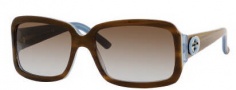 Gucci 3159/S Sunglasses Sunglasses - 0lPR Havana Blue (lF Brown Gradient Azure Lens)